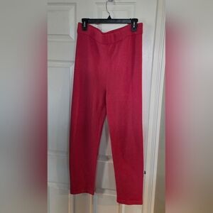 Kari England Nantucket Coral Hand Sewn Knit Pull On Pants Medium